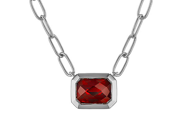 H283-88159: NECKLACE 1.45 GARNET (18")