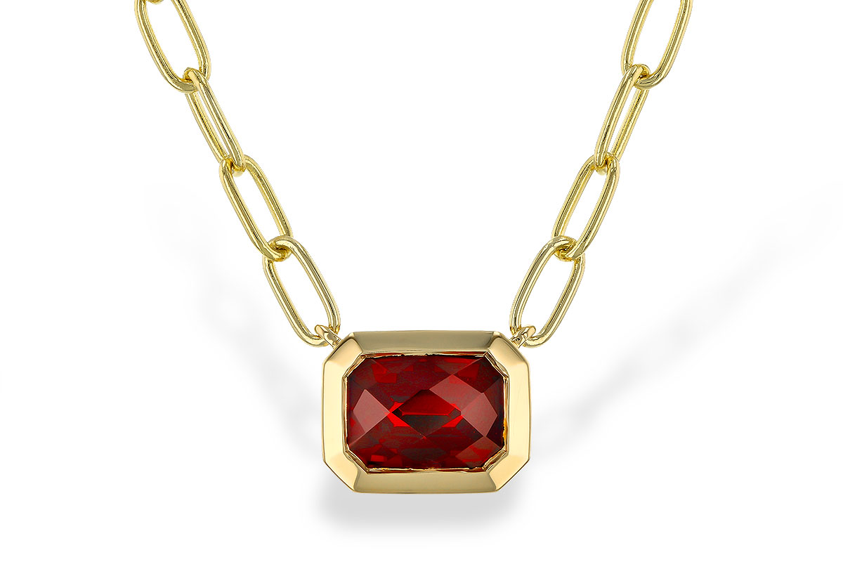 H283-88159: NECKLACE 1.45 GARNET (18")
