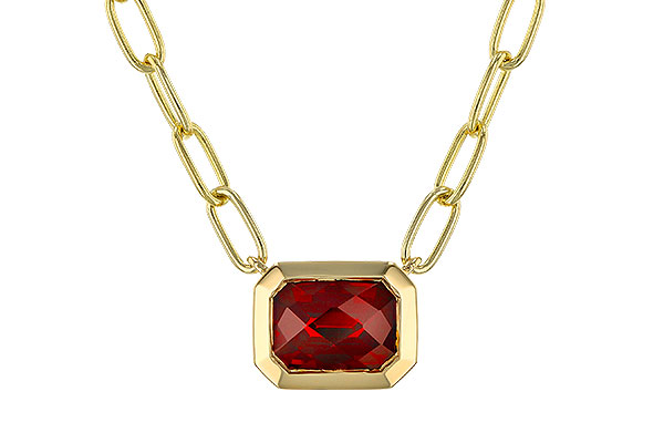 H283-88159: NECKLACE 1.45 GARNET (18")