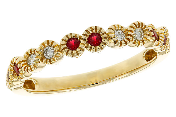 H283-89068: LDS WED RG .16 TW RUBY .25 TGW