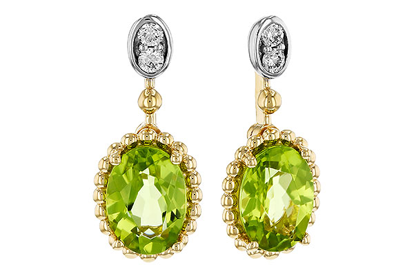 H283-89977: EARR 1.36 TW PERIDOT 1.42 TGW (7x5MM OV)