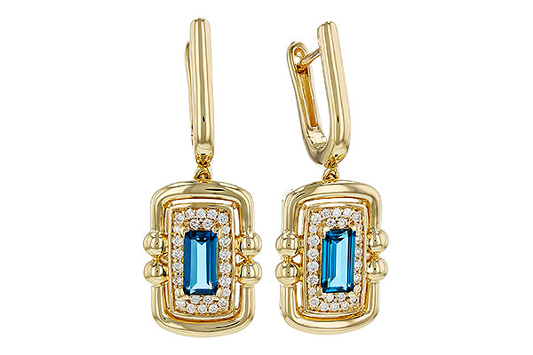 H284-73595: EARR .82 TW LONDON BLUE TOPAZ 1.00 TGW (6x3MM LBT)