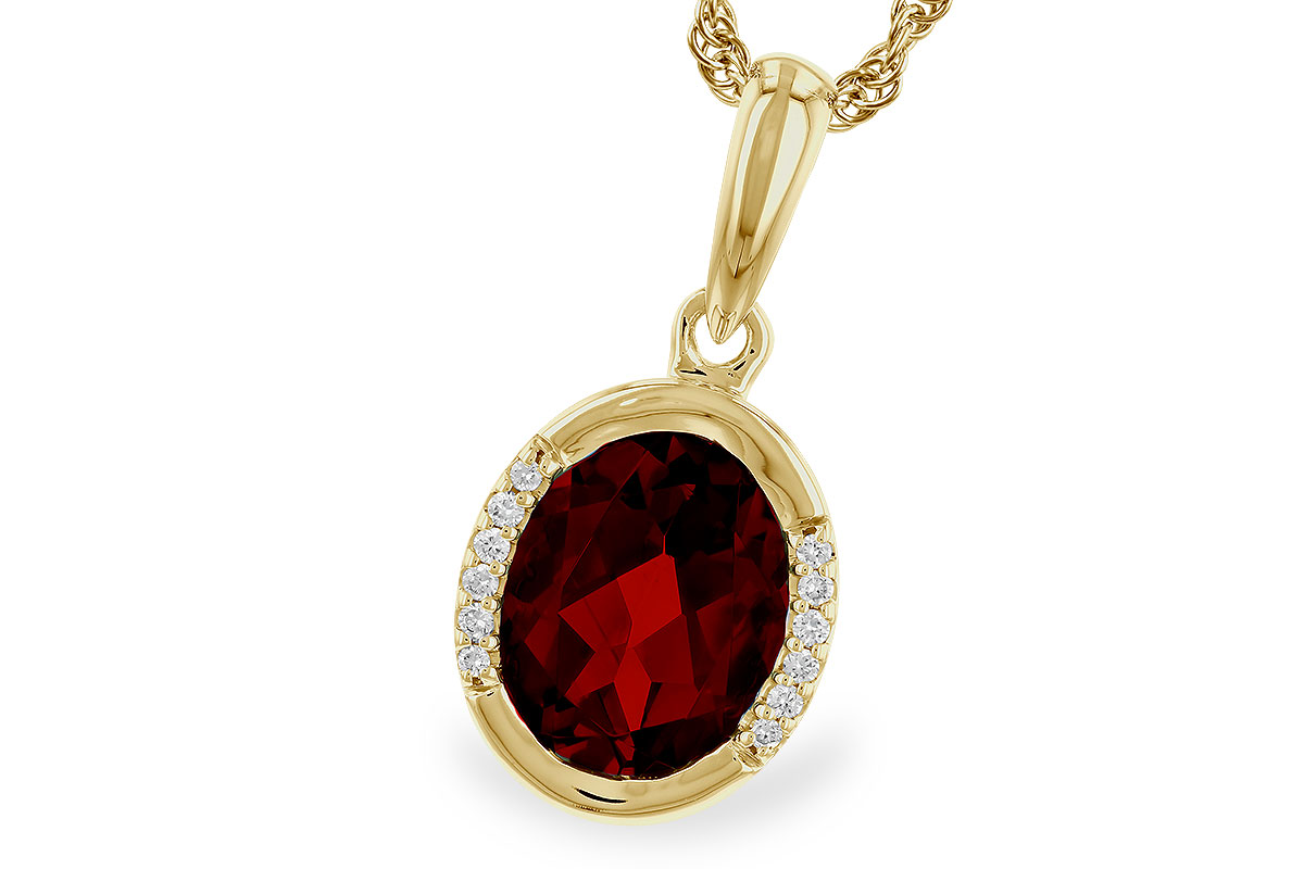 H284-74504: NECKLACE 2.02 TW GARNET 2.05 TGW (9x7 GAR)