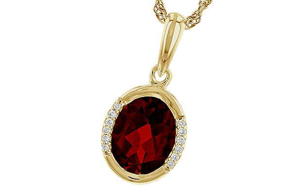 H284-74504: NECKLACE 2.02 TW GARNET 2.05 TGW (9x7 GAR)