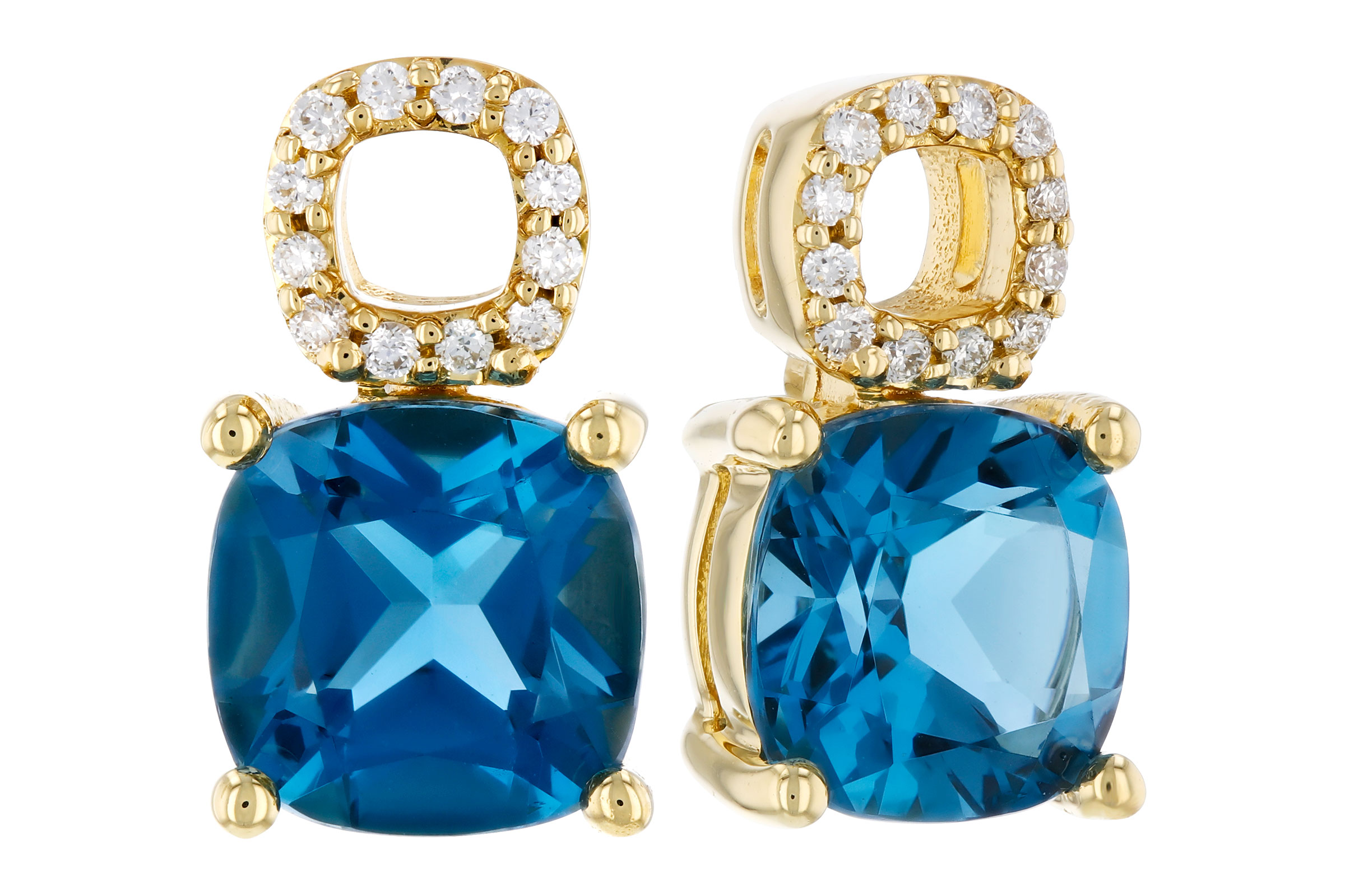 H284-75413: EARR 1.92 TW LONDON BLUE TOPAZ 1.98 TGW (6MM LBT)