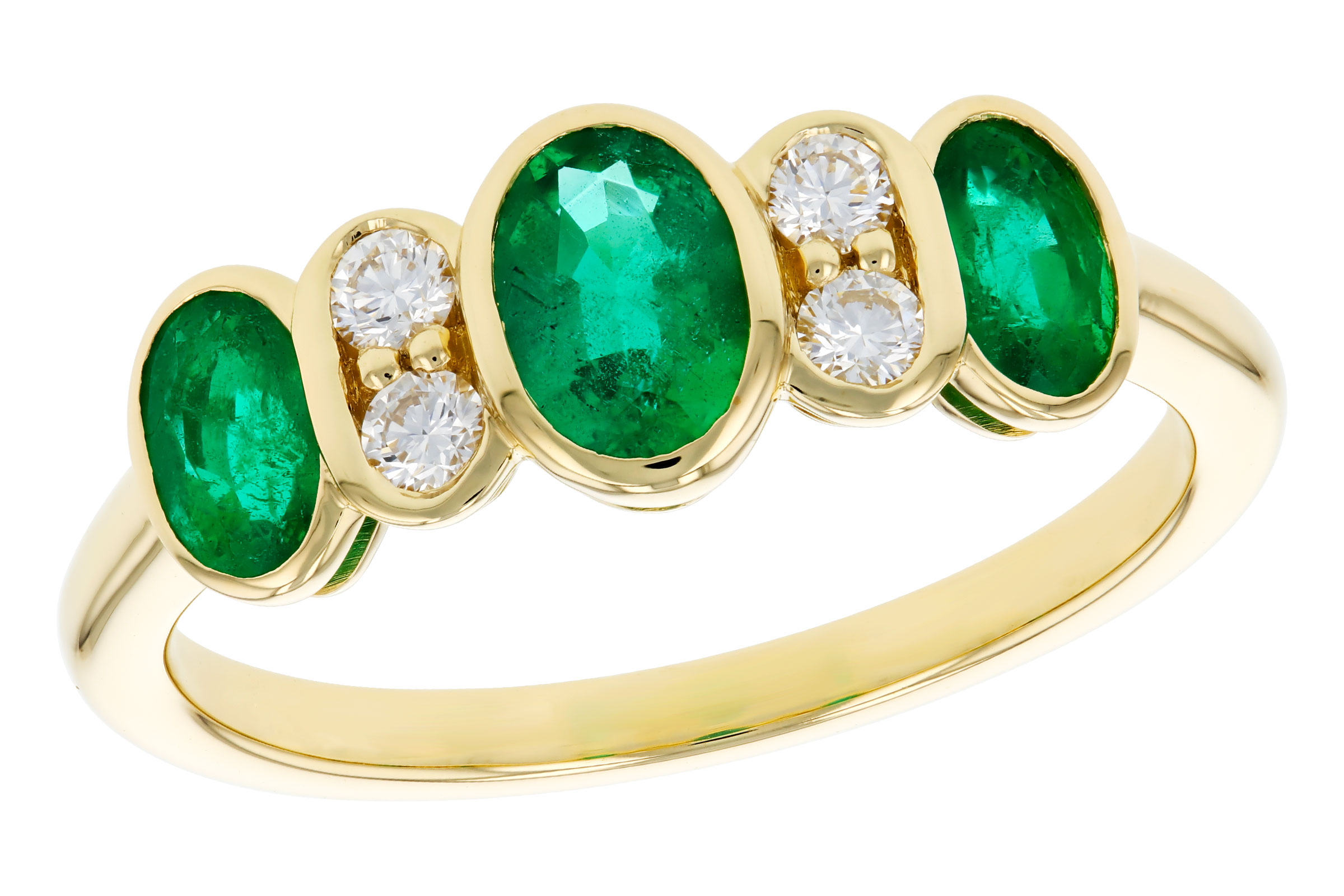 H284-76304: LDS RG .90 TW EMERALD 1.05 TGW