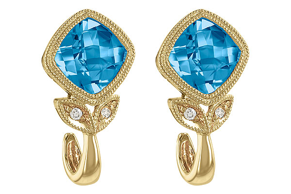 K196-61795: EARR 2.12 BLUE TOPAZ 2.14 TGW