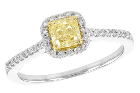 K197-50868: LDR .67 LGT FANCY YELL DIA .86 TW (EGL D14042811)