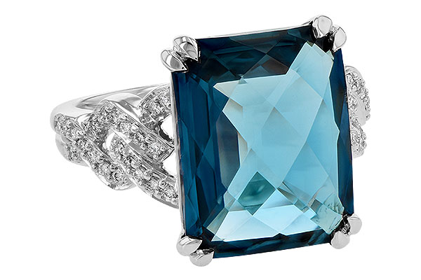 K199-28159: LDS RG 9.40 LONDON BLUE TOPAZ 9.60 TGW (15x12MM)