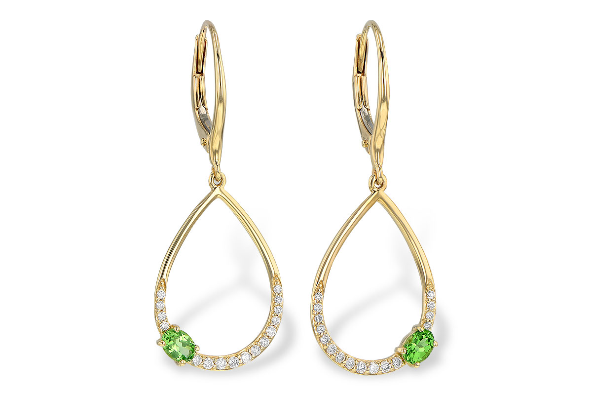 K199-35422: EARR .33 GREEN GARNET .49 TGW