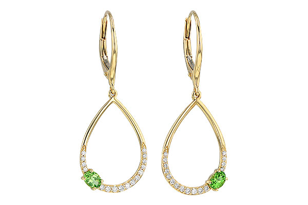 K199-35422: EARR .33 GREEN GARNET .49 TGW