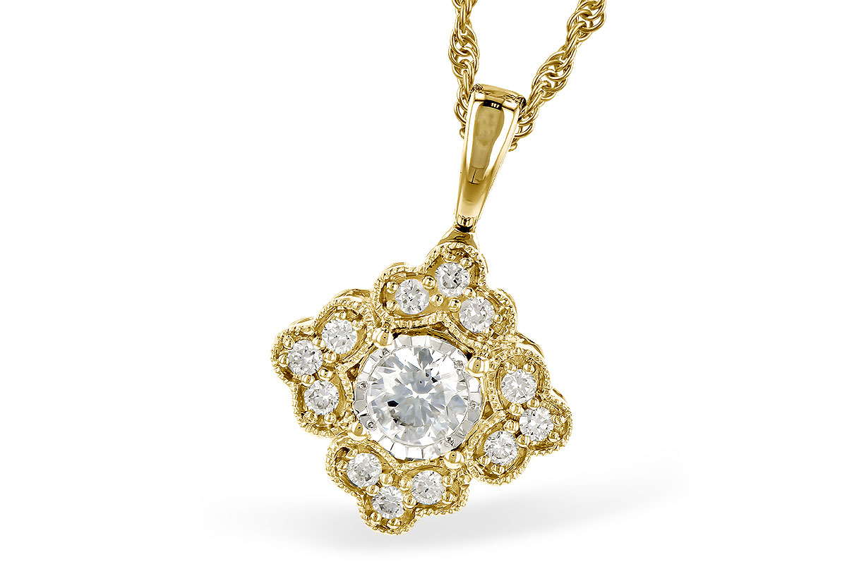 K282-04522: NECKLACE .15 BR .25 TW