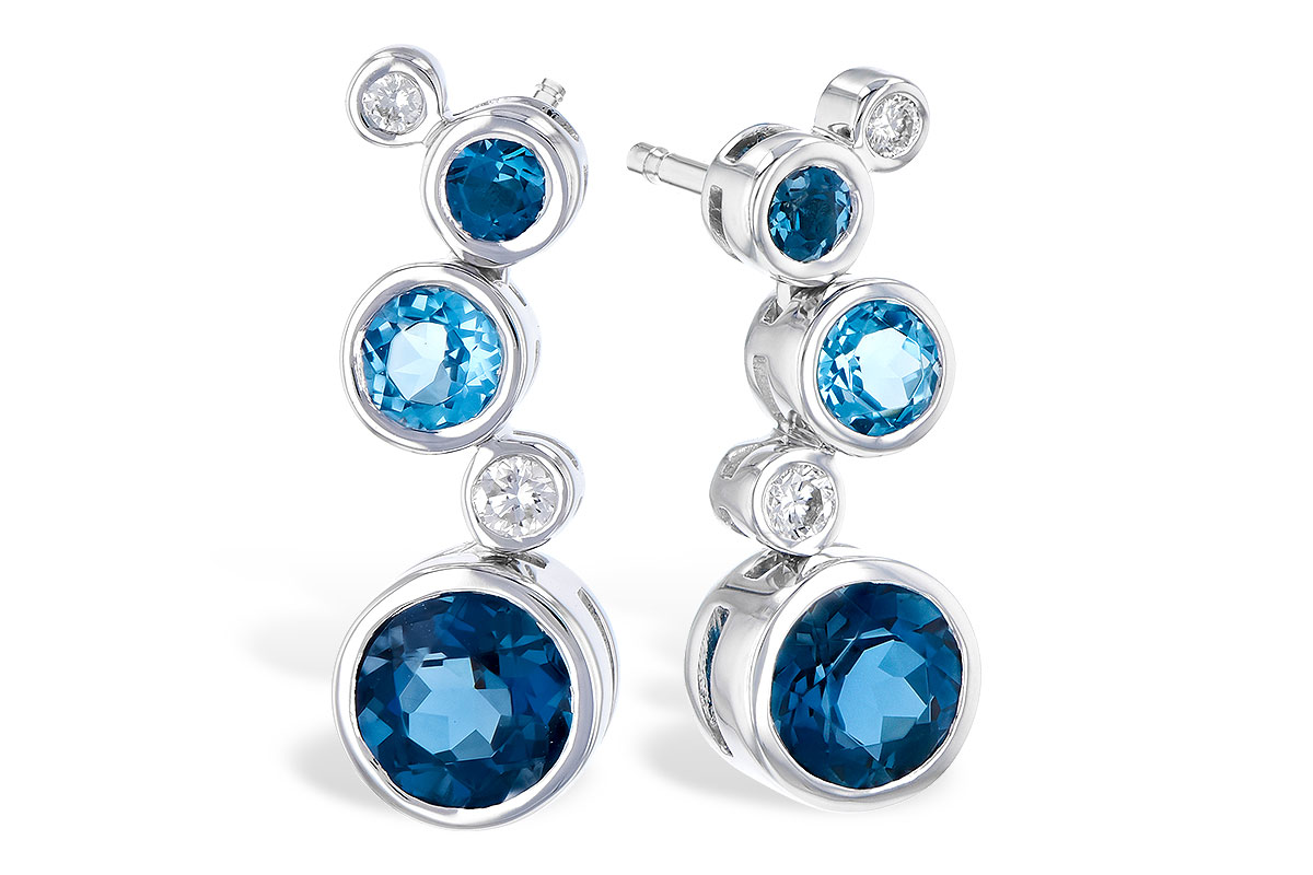 K282-07259: EARR 2.27 BLUE TOPAZ 2.40 TGW