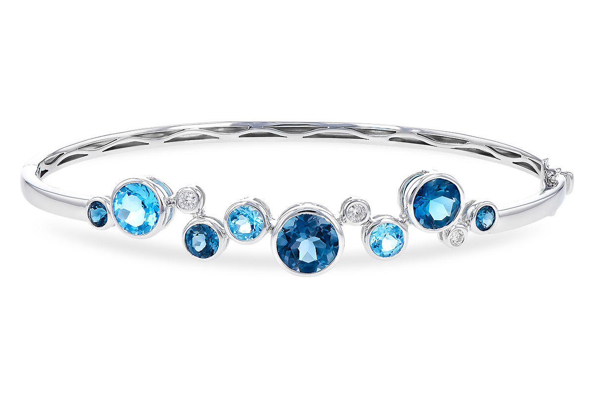 K282-91759: BANGLE 3.95 TW BLUE TOPAZ 4.06 TGW