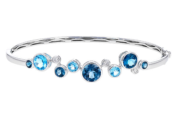 K282-91759: BANGLE 3.95 TW BLUE TOPAZ 4.06 TGW