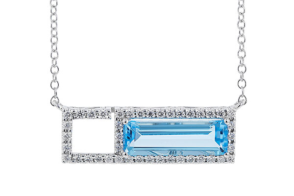 K282-93577: NECK 1.44 BLUE TOPAZ 1.60 TGW