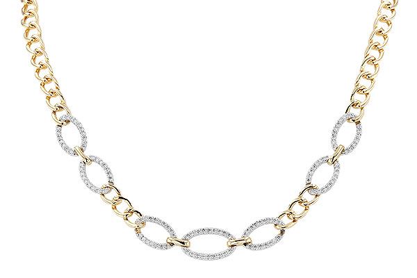 K282-93586: NECKLACE 1.12 TW (17")(INCLUDES BAR LINKS)