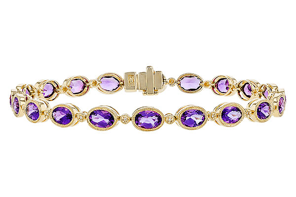 K282-93613: BRACELET 6.86 TW AMETHYST 6.90 TGW