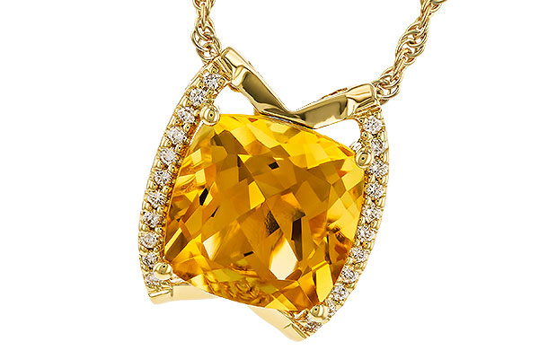 K282-96359: NECKLACE 3.74 CITRINE 3.85 TGW (10MM CIT)