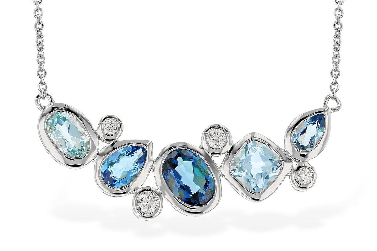 K282-97195: NECK 2.57 BLUE TOPAZ TW 2.72 TGW (18")