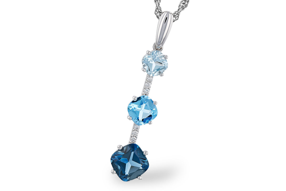 K283-83613: NECK 1.87 TW BLUE TOPAZ 1.90 TGW