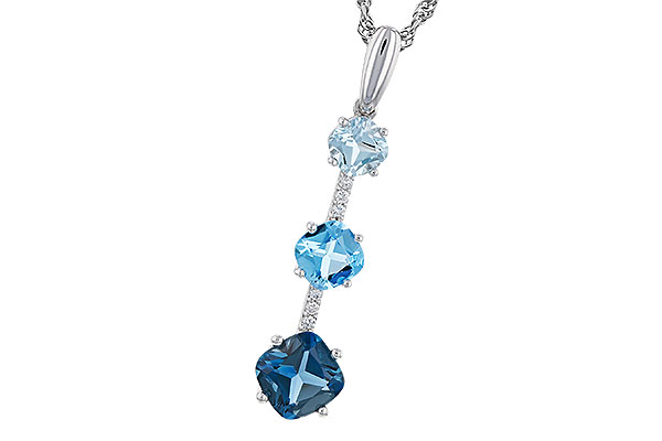 K283-83613: NECK 1.87 TW BLUE TOPAZ 1.90 TGW