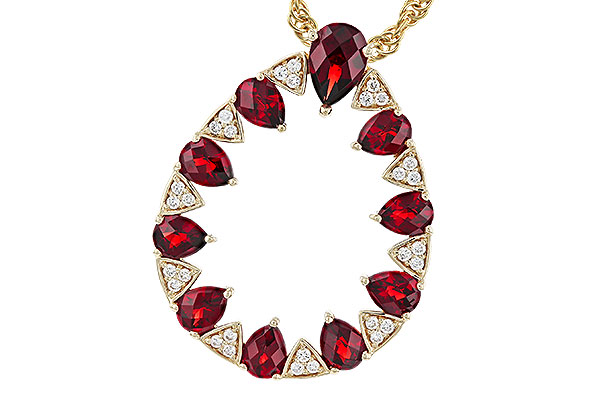 K283-84468: NECKLACE 1.85 GARNET 1.96 TGW