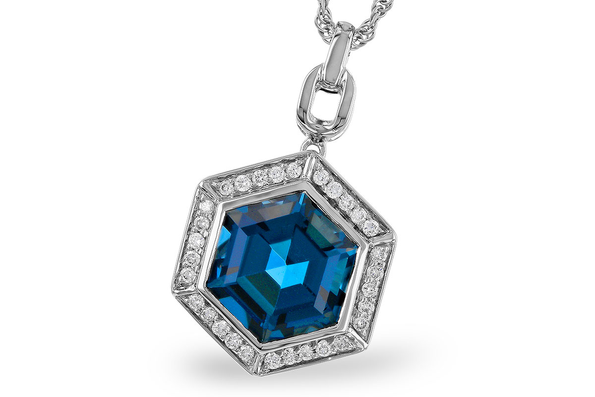 K283-84504: NECK 3.40 LONDON BLUE TOPAZ 3.55 TGW (9MM LBT)