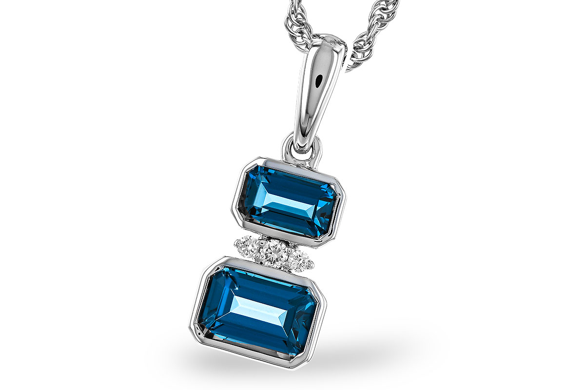 K283-84513: NECK .95 TW LONDON BLUE TOPAZ .98 TGW