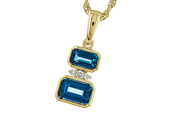 K283-84513: NECK .95 TW LONDON BLUE TOPAZ .98 TGW