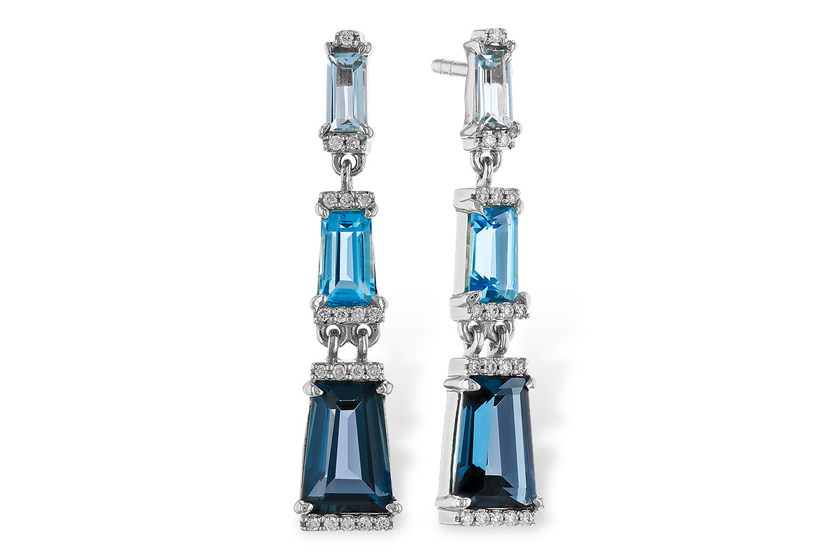 K283-86304: EARRINGS 2.55 BLUE TOPAZ 2.62 TGW
