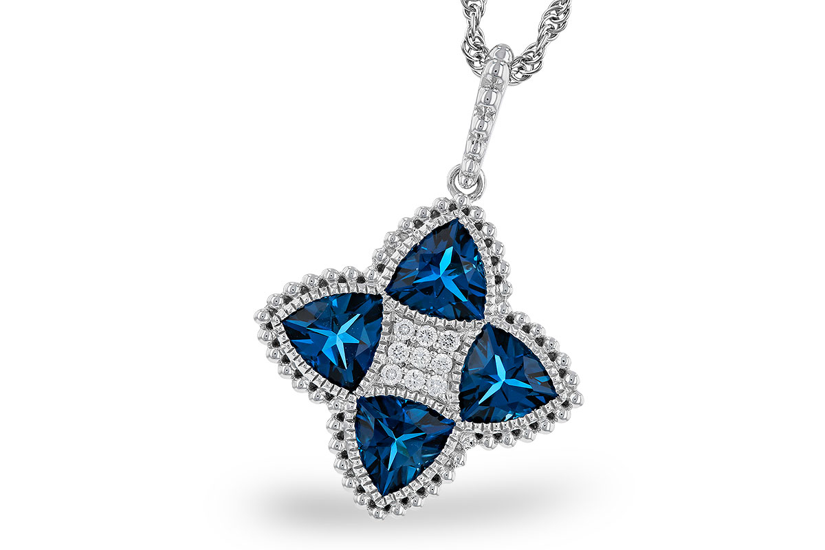 K283-87195: NECKLACE 2.79 LONDON BLUE TOPAZ 2.85 TGW