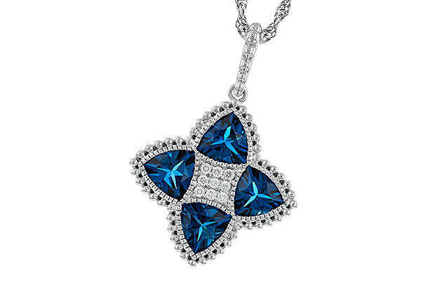 K283-87195: NECKLACE 2.79 LONDON BLUE TOPAZ 2.85 TGW