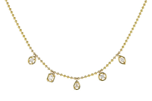 K283-89968: NECKLACE .50 TW FANCY CUT DIAS (18")