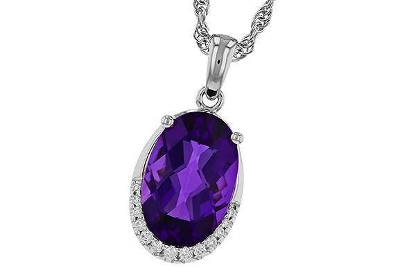 K283-90822: NECKLACE 2.70 AMETHYST 2.76 TGW (12x8MM OV)