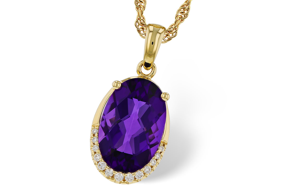 K283-90822: NECKLACE 2.70 AMETHYST 2.76 TGW (12x8MM OV)