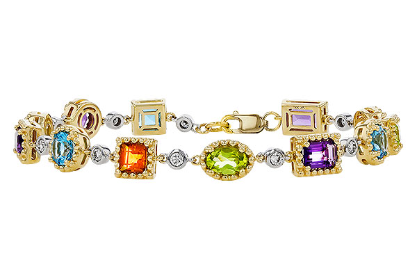 K283-90859: BRACELET 4.63 SEMI-PREC (AMY,BT,CIT,PER) 5.05 TGW