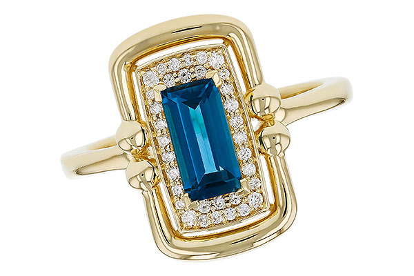 K284-73586: LDS RG .84 LONDON BLUE TOPAZ .96 TGW (8x4MM LBT)