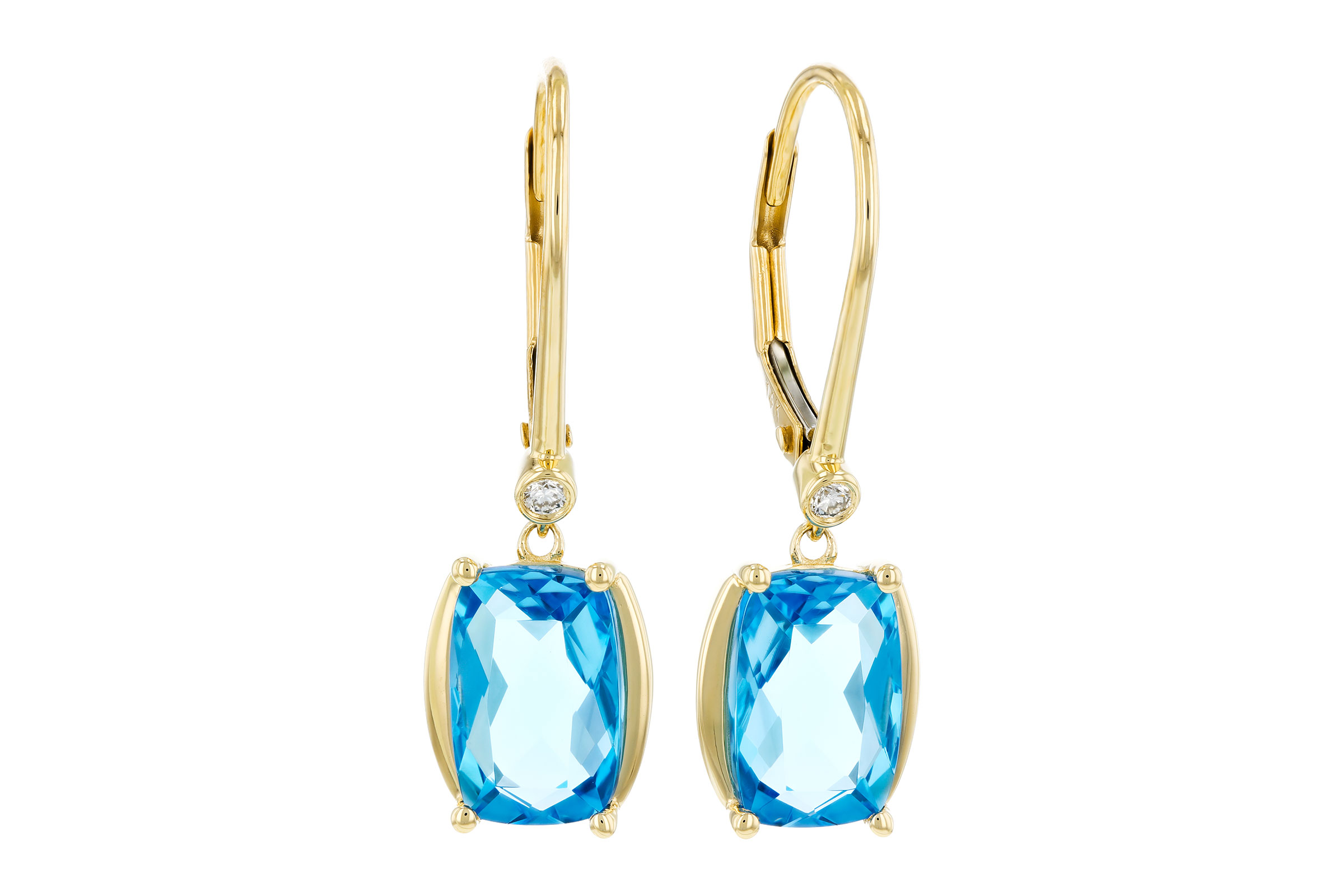 K284-75386: EARRINGS 3.82 TW BLUE TOPAZ 3.85 TGW (9x6MM BT)