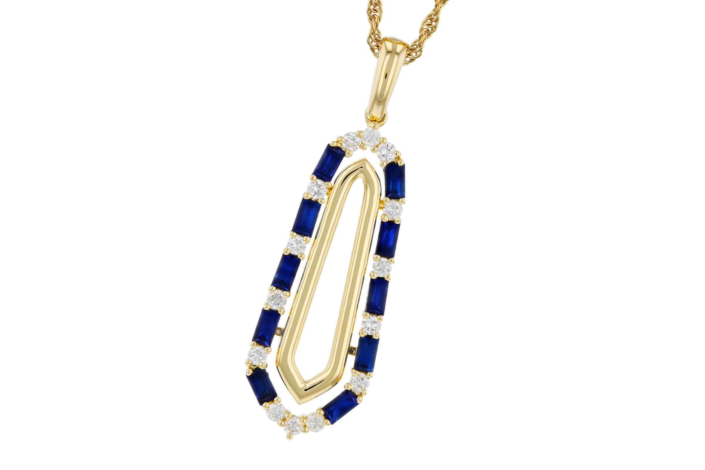 K284-76322: NECKLACE .74 TW SAPPHIRE .94 TGW