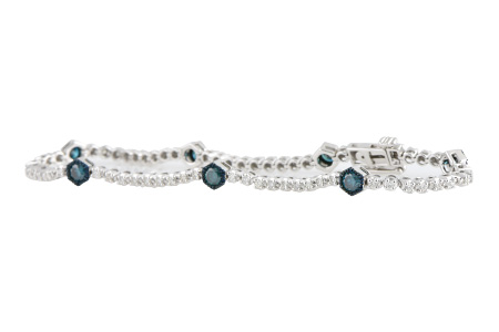 L197-47231: BRACELET .93 BLUE DIAS 1.62 TW