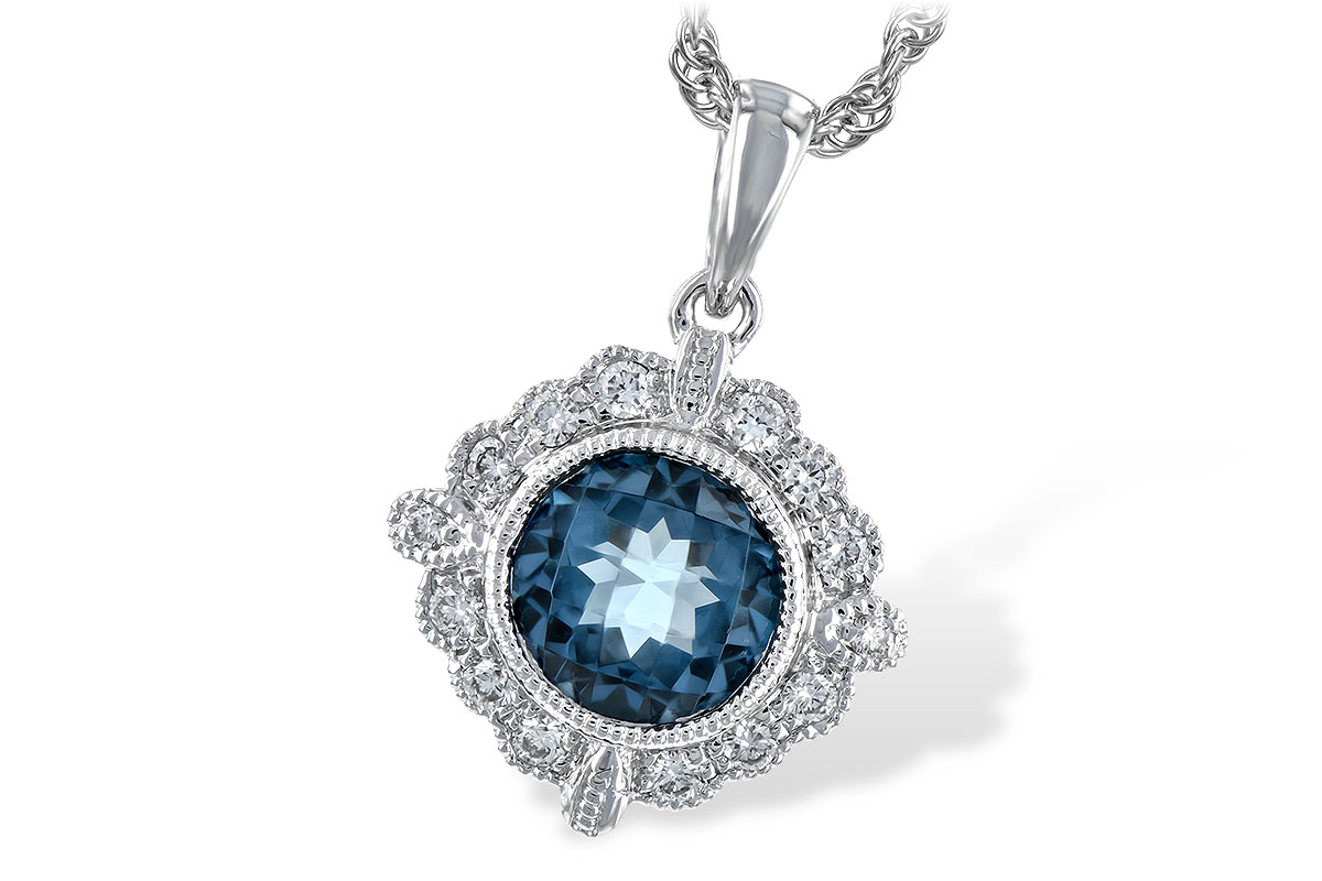 L198-39959: NECK .98 BLUE TOPAZ 1.10 TGW