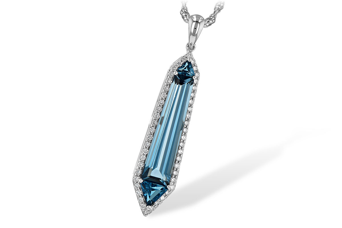 L199-28150: NECK 3.47 LONDON BLUE TOPAZ 3.70 TGW