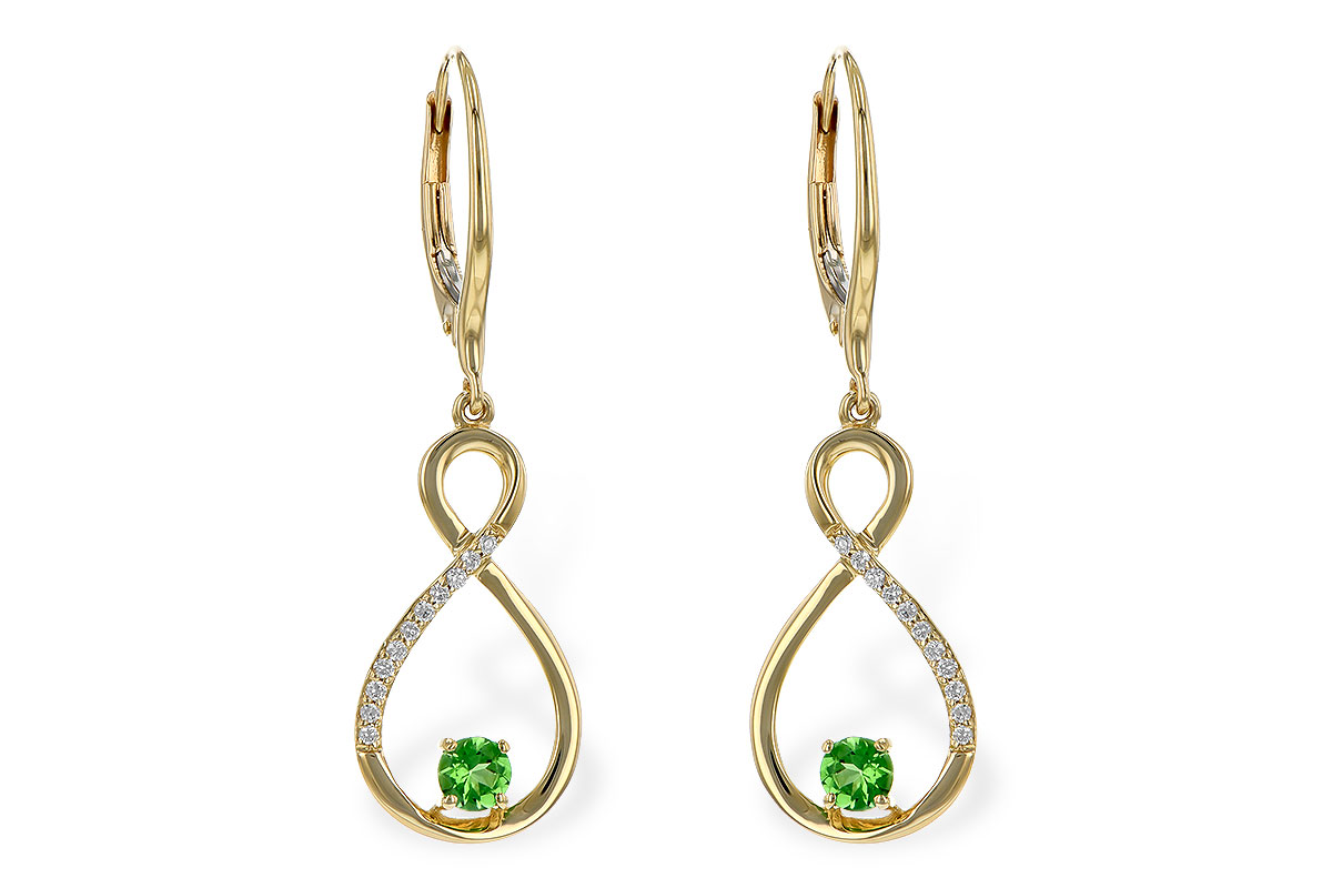 L282-00822: EARR .32 GREEN GARNET .40 TGW