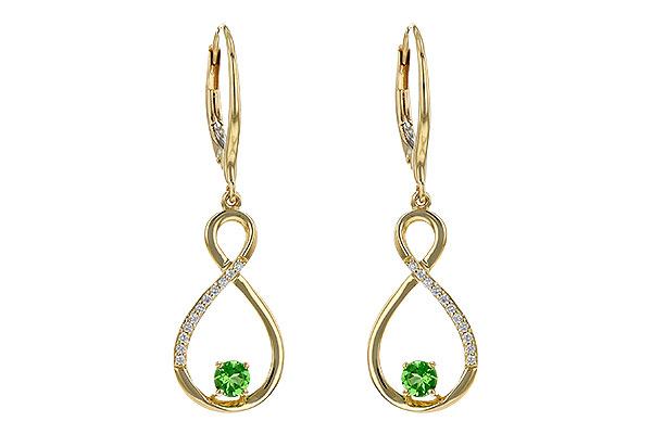 L282-00822: EARR .32 GREEN GARNET .40 TGW