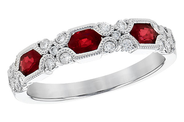 L282-04468: LDS WED RG .74 RUBY 1.00 TGW (4x3MM RUBY)