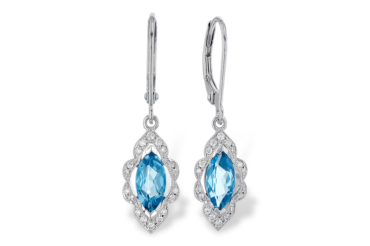 L282-08177: EARR 1.02 TW BLUE TOPAZ 1.17 TGW