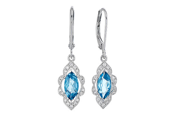 L282-08177: EARR 1.02 TW BLUE TOPAZ 1.17 TGW