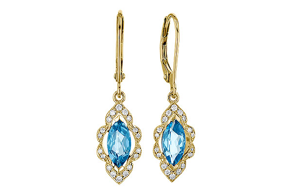 L282-08177: EARR 1.02 TW BLUE TOPAZ 1.17 TGW