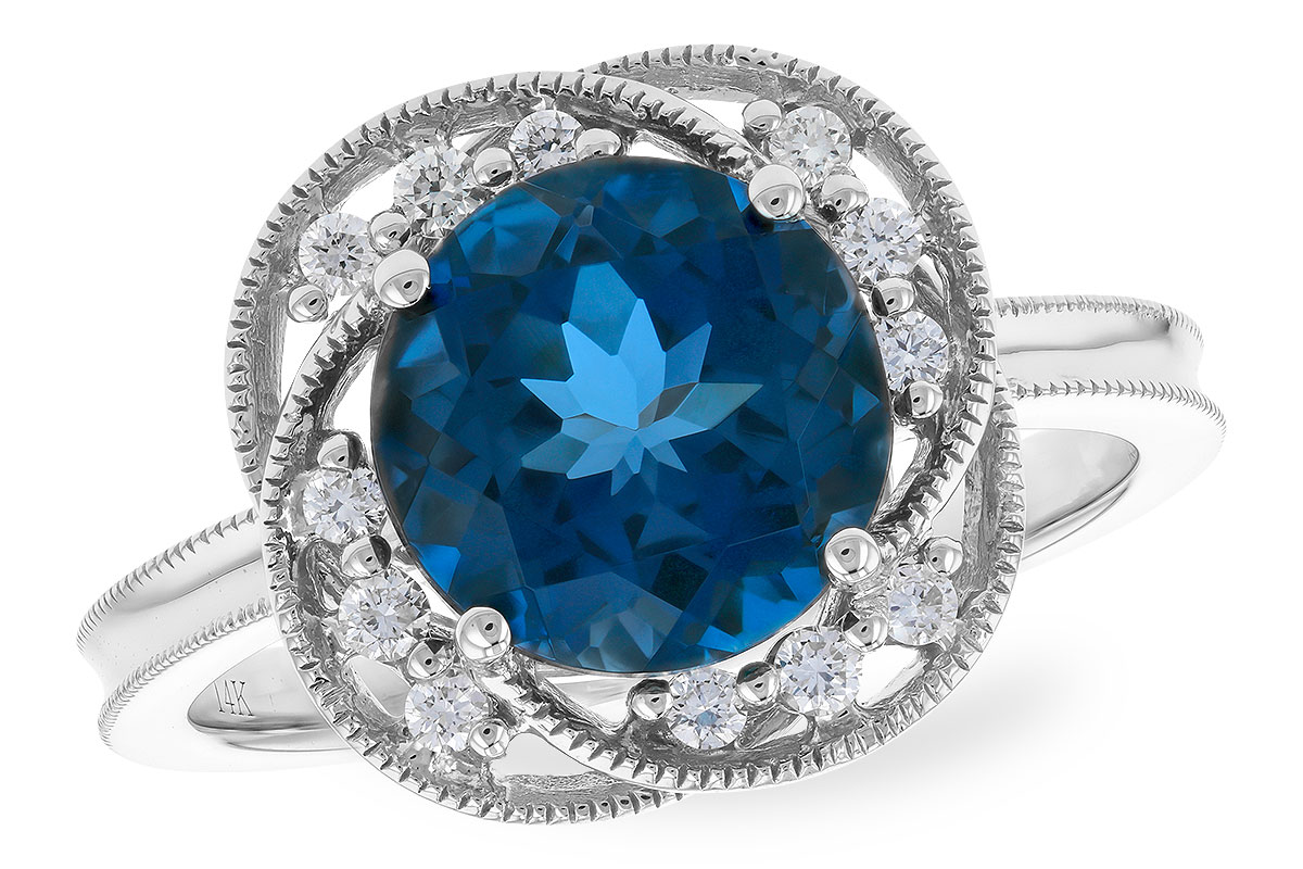 L282-94531: LDS RG 2.90 LONDON BLUE TOPAZ 3.05 TGW (9MM LBT)